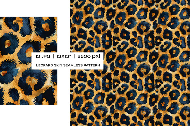 watercolor-classic-leopard-pattern-black-and-orange-leopard-seamless