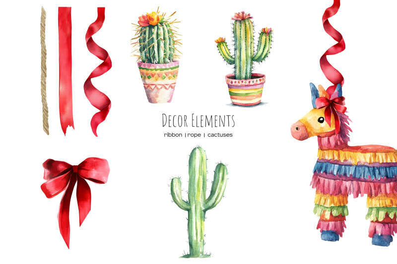 watercolor-colorful-pinata-clipart-mexican-16-pinata-set