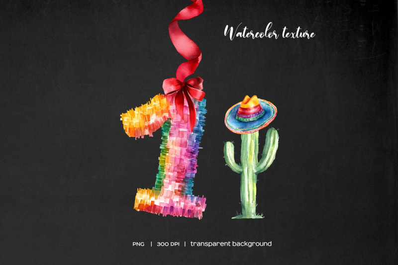 watercolor-digits-pinata-clipart-mexican-colorful-0-9-numbers-pinata
