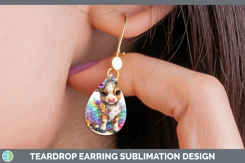 cow-teardrop-earrings-farm-rainbow-summer-sublimation-earrin