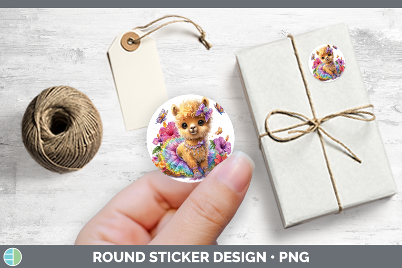 farm-rainbow-summer-llama-stickers-round-labels-designs
