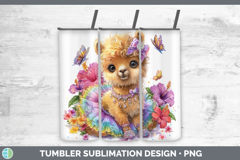 llama-tumbler-farm-rainbow-summer-sublimation-20-oz-skinny-t