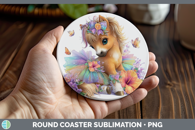 horse-round-coaster-farm-rainbow-summer-sublimation-coaster