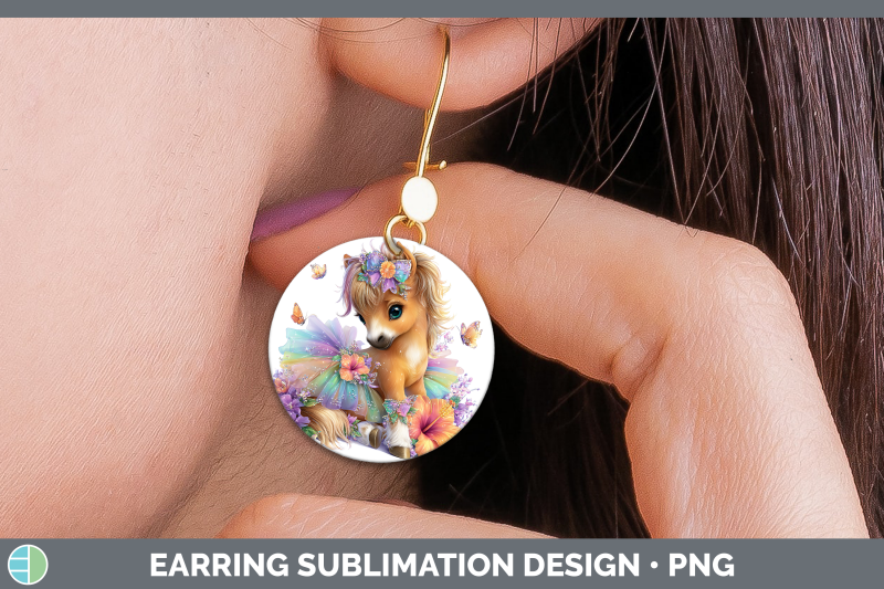 horse-round-earrings-farm-rainbow-summer-sublimation-earring