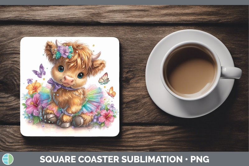 highland-cow-square-coaster-farm-rainbow-summer-sublimation