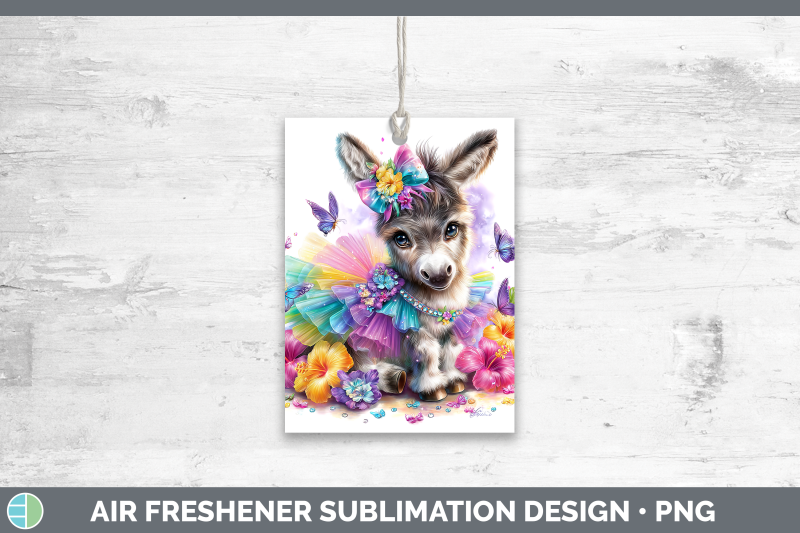 donkey-air-freshener-farm-rainbow-summer-sublimation-car-sce
