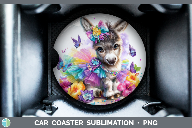 donkey-car-coaster-farm-rainbow-summer-sublimation-drink-mat