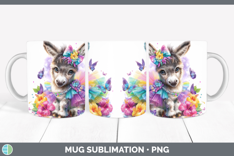 donkey-mug-wrap-farm-rainbow-summer-sublimation-coffee-cup-d