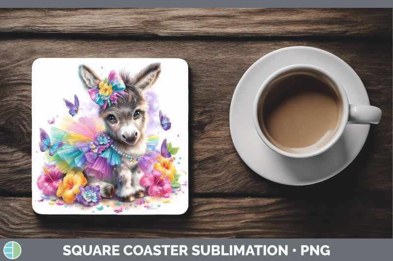 donkey-square-coaster-farm-rainbow-summer-sublimation-drink