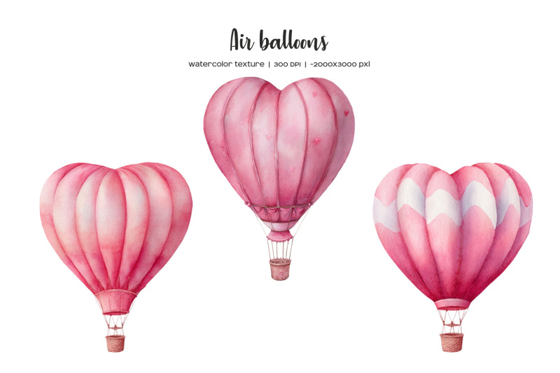 watercolor-heart-shape-air-balloon-clipart-pink-hot-air-balloon-heart
