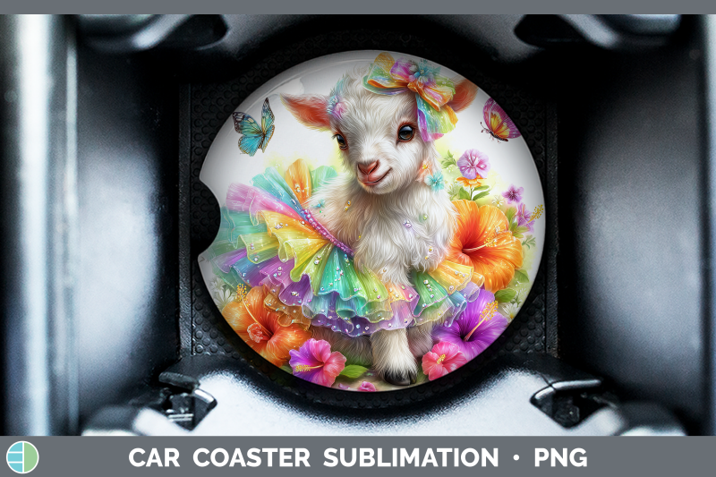 goat-car-coaster-farm-rainbow-summer-sublimation-drink-mat-d