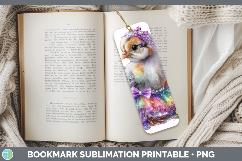 guinea-hen-bookmark-farm-rainbow-summer-sublimation-printabl