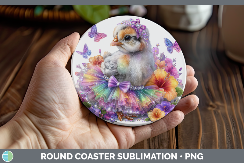 guinea-hen-round-coaster-farm-rainbow-summer-sublimation-coa