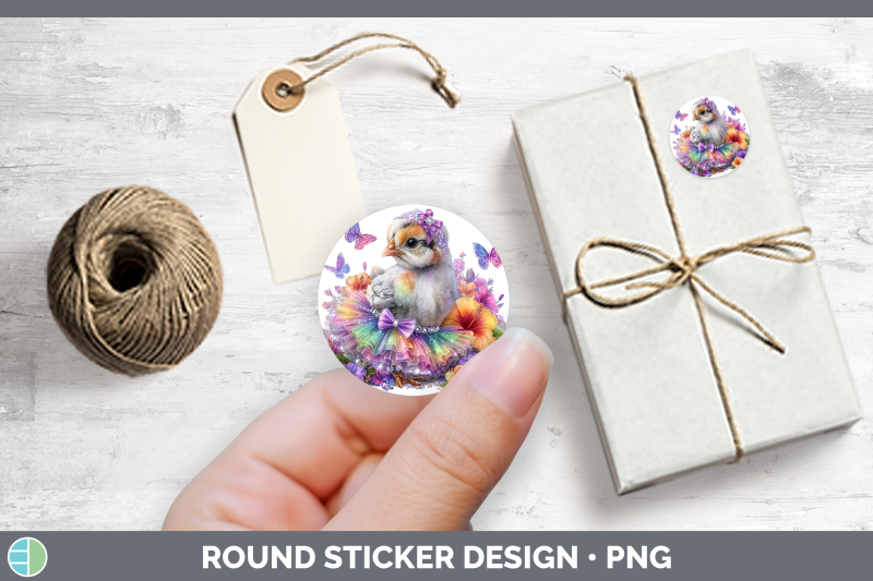 farm-rainbow-summer-guinea-hen-stickers-round-labels-desig