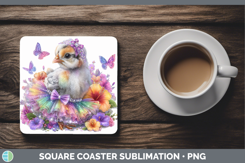 guinea-hen-square-coaster-farm-rainbow-summer-sublimation-dr