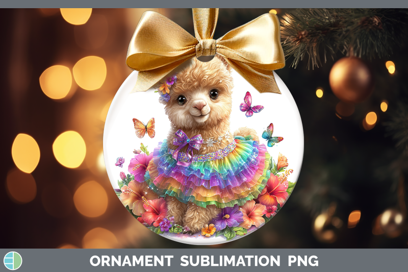 alpaca-ornament-farm-rainbow-summer-sublimation-bauble-desig