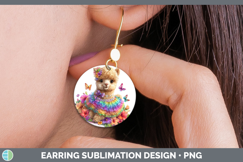 alpaca-round-earrings-farm-rainbow-summer-sublimation-earrin