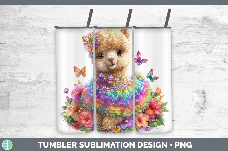 alpaca-tumbler-farm-rainbow-summer-sublimation-20-oz-skinny