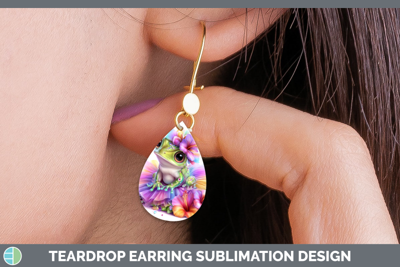 bullfrog-teardrop-earrings-farm-rainbow-summer-sublimation-e