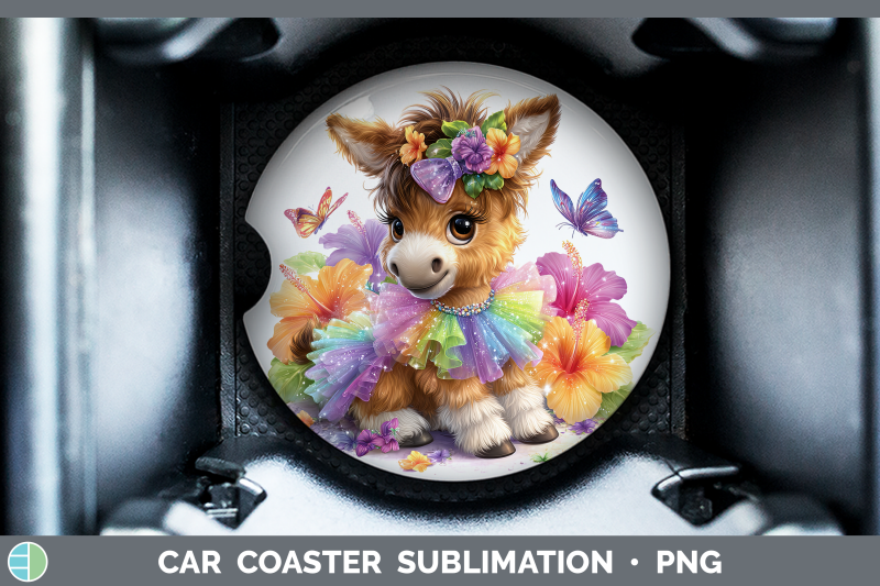 mule-car-coaster-farm-rainbow-summer-sublimation-drink-mat-d