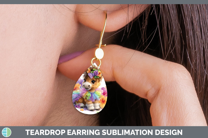 mule-teardrop-earrings-farm-rainbow-summer-sublimation-earri