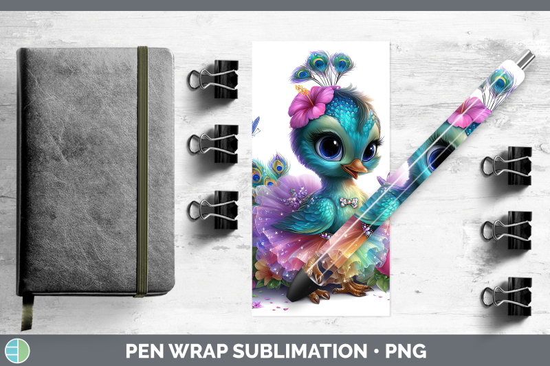 peacock-pen-wrap-farm-rainbow-summer-sublimation-pen-designs