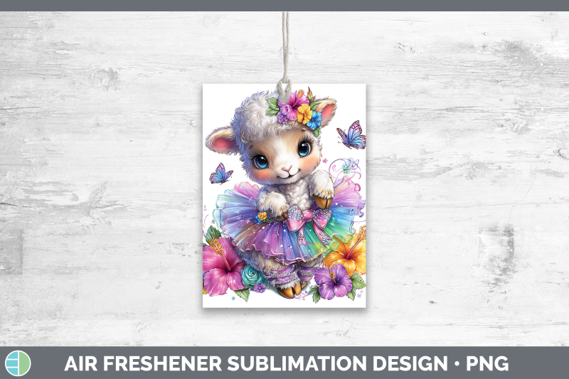 sheep-air-freshener-farm-rainbow-summer-sublimation-car-scen