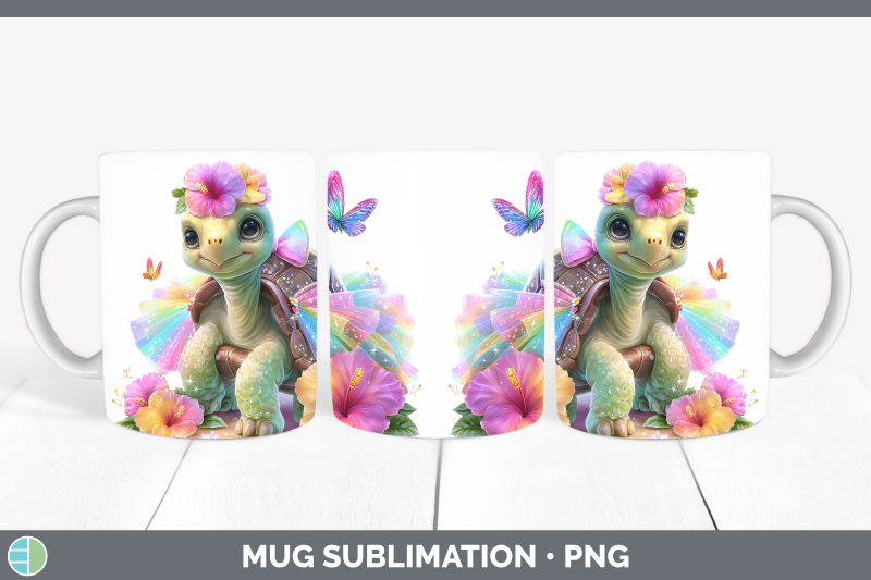 tortoise-mug-wrap-farm-rainbow-summer-sublimation-coffee-cup