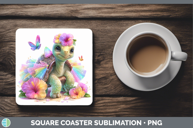 tortoise-square-coaster-farm-rainbow-summer-sublimation-drin