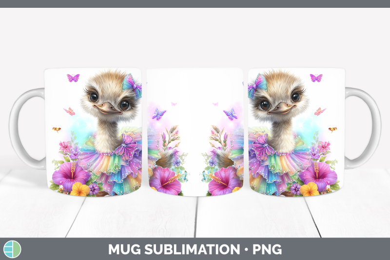 ostrich-mug-wrap-farm-rainbow-summer-sublimation-coffee-cup