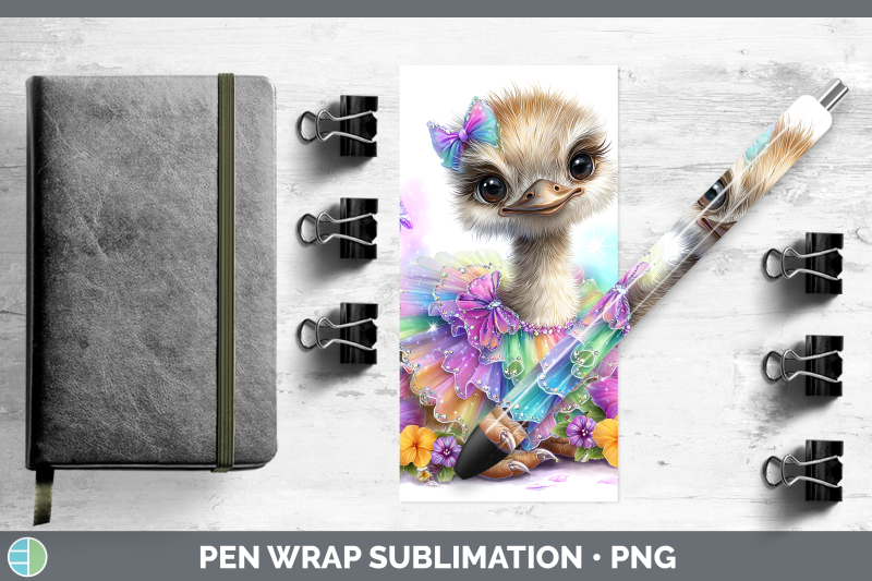 ostrich-pen-wrap-farm-rainbow-summer-sublimation-pen-designs