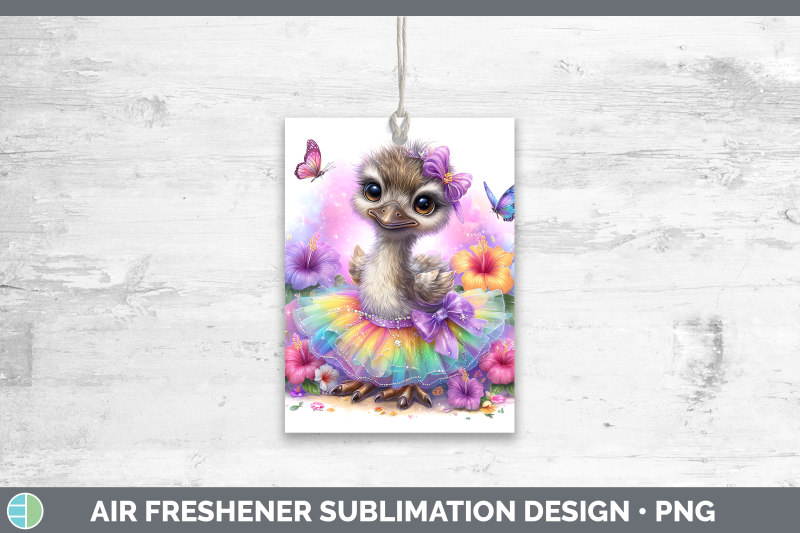 emu-air-freshener-farm-rainbow-summer-sublimation-car-scent