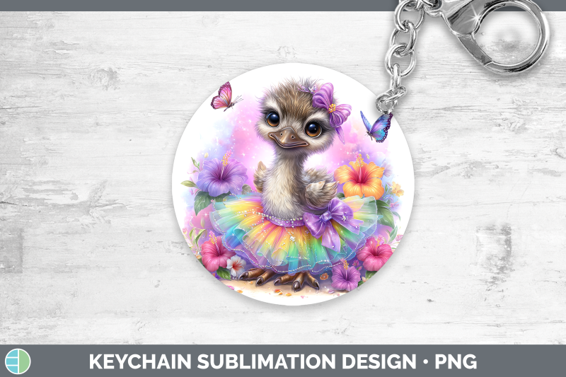 emu-keychain-farm-rainbow-summer-sublimation-keyring-designs