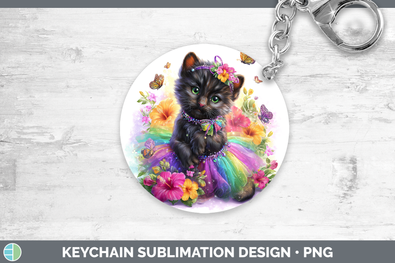black-panther-keychain-wild-cats-rainbow-summer-sublimation