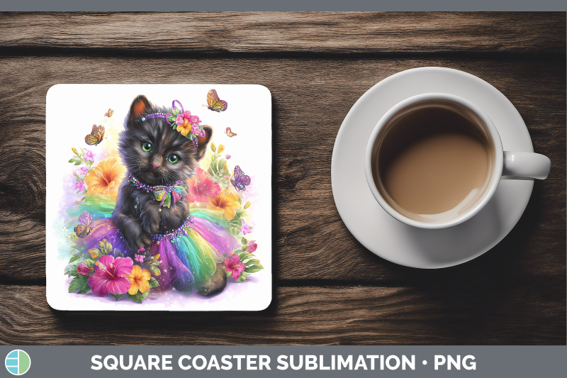 black-panther-square-coaster-wild-cats-rainbow-summer-sublim