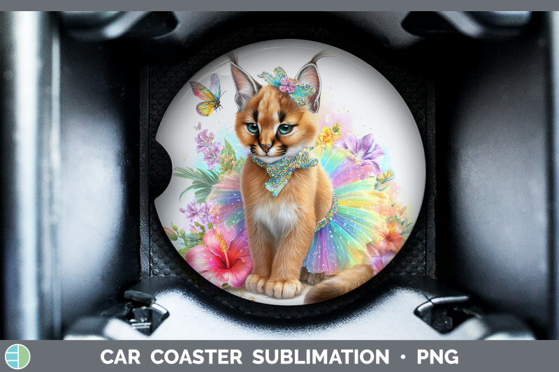 caracal-car-coaster-wild-cats-rainbow-summer-sublimation-dri