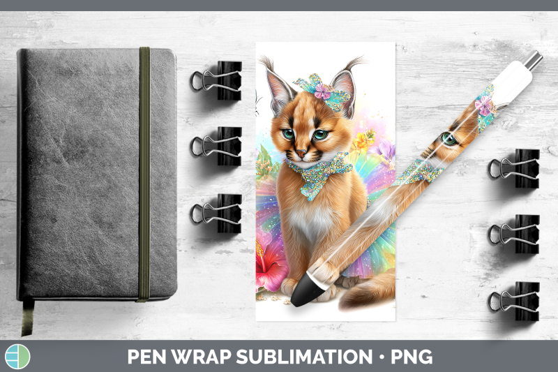 caracal-pen-wrap-wild-cats-rainbow-summer-sublimation-pen-de