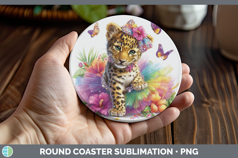 jaguar-round-coaster-wild-cats-rainbow-summer-sublimation-co