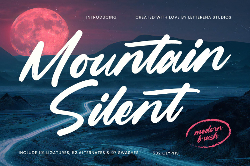 mountain-silent-modern-brush-font