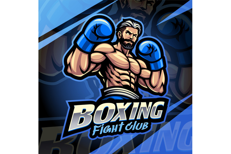 boxing-fight-club-esport-mascot-logo-design