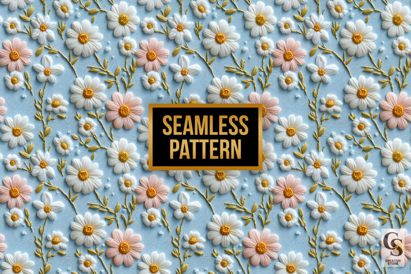 french-daisy-floral-embroidery-seamless-patterns