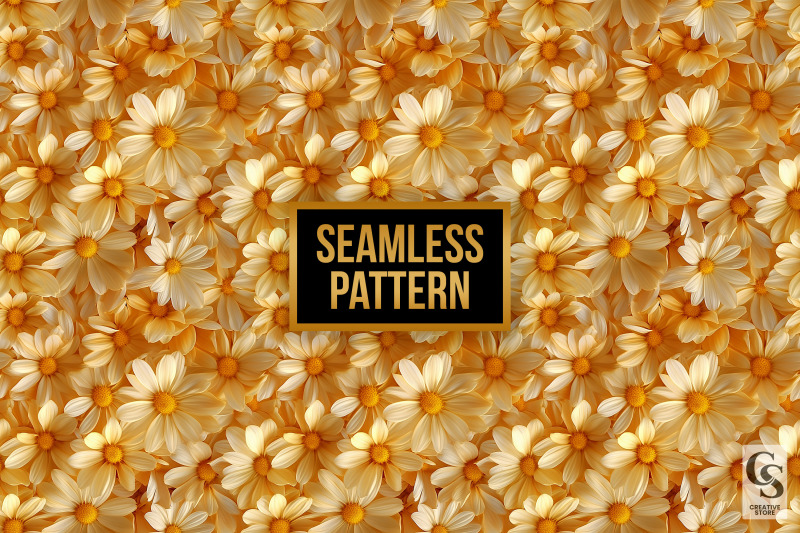 gold-daisy-flowers-seamless-patterns