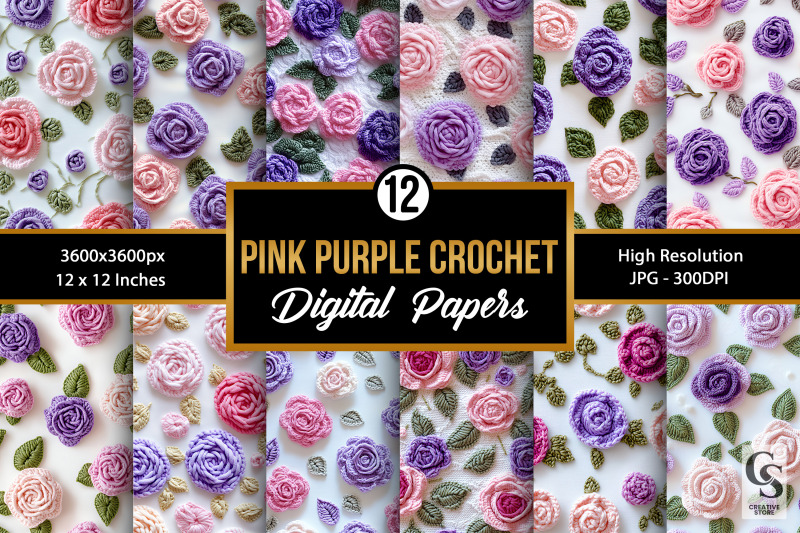 pink-and-purple-crochet-rose-floral-pattern