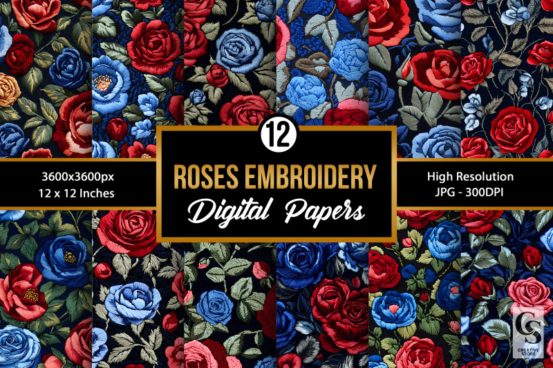 red-and-blue-rose-embroidery-seamless-pattern