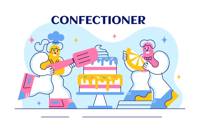 10-confectioner-vector-illustration