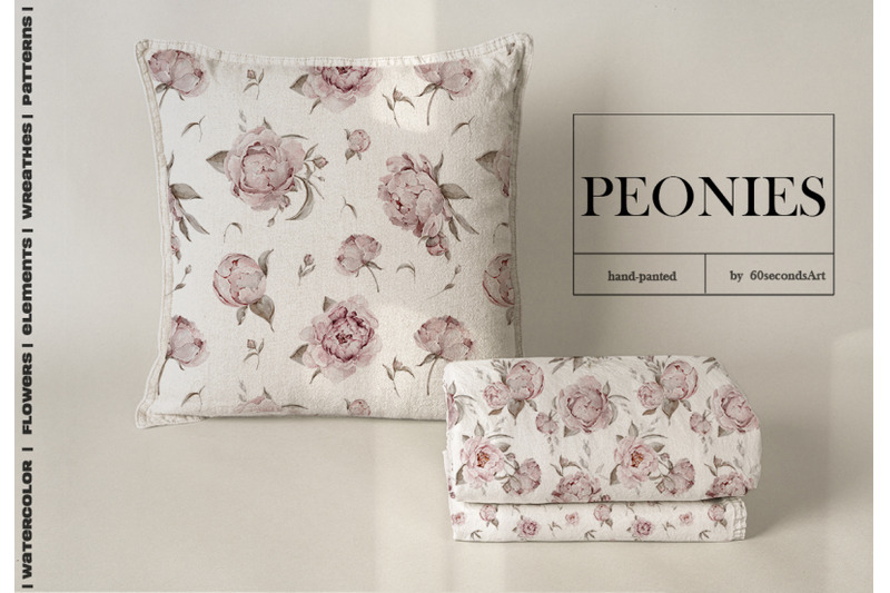 watercolor-peonies-flowers-patterns