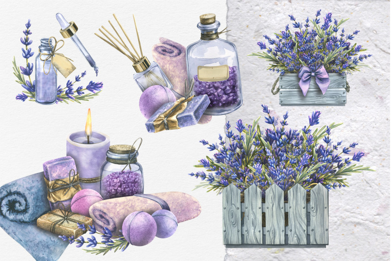 lavender-spa-watercolor-set
