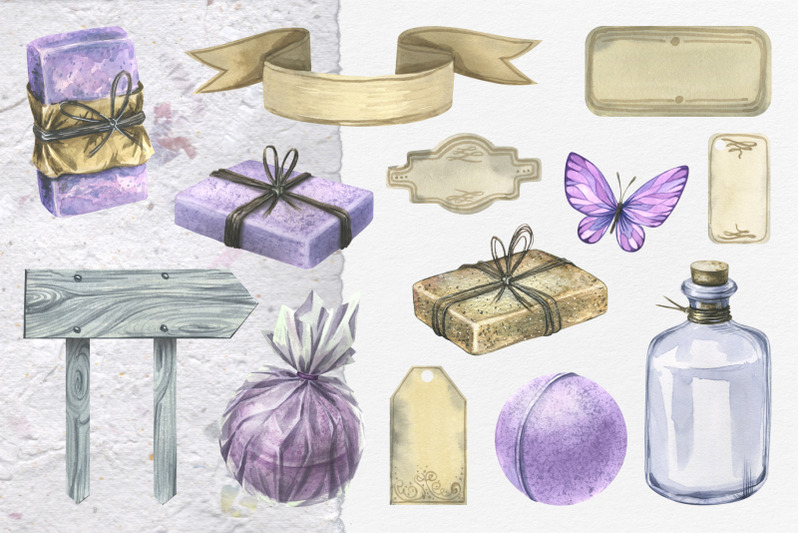 lavender-spa-watercolor-set
