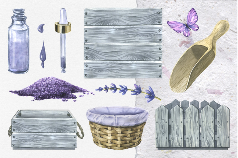 lavender-spa-watercolor-set