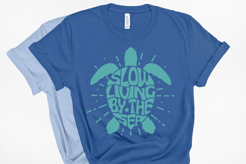 slow-living-by-the-sea-in-the-shape-of-a-turtle-svg-cut-file
